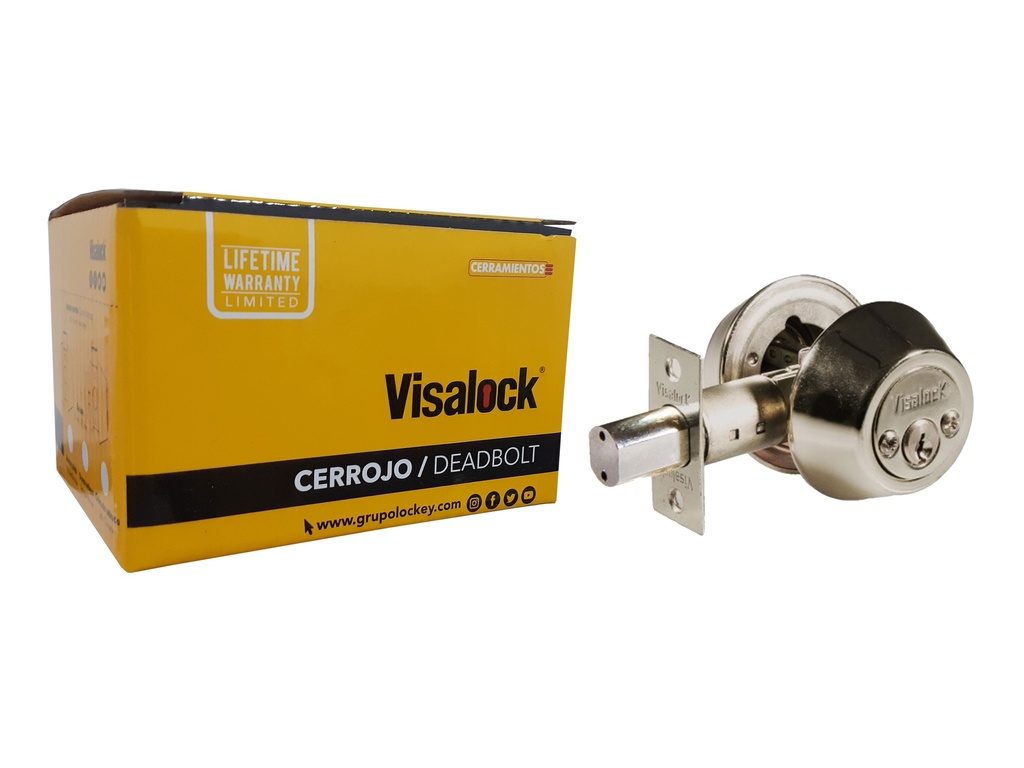 CERROJO LLAVE/LLAVE PLATA VISALOCK 1-627
