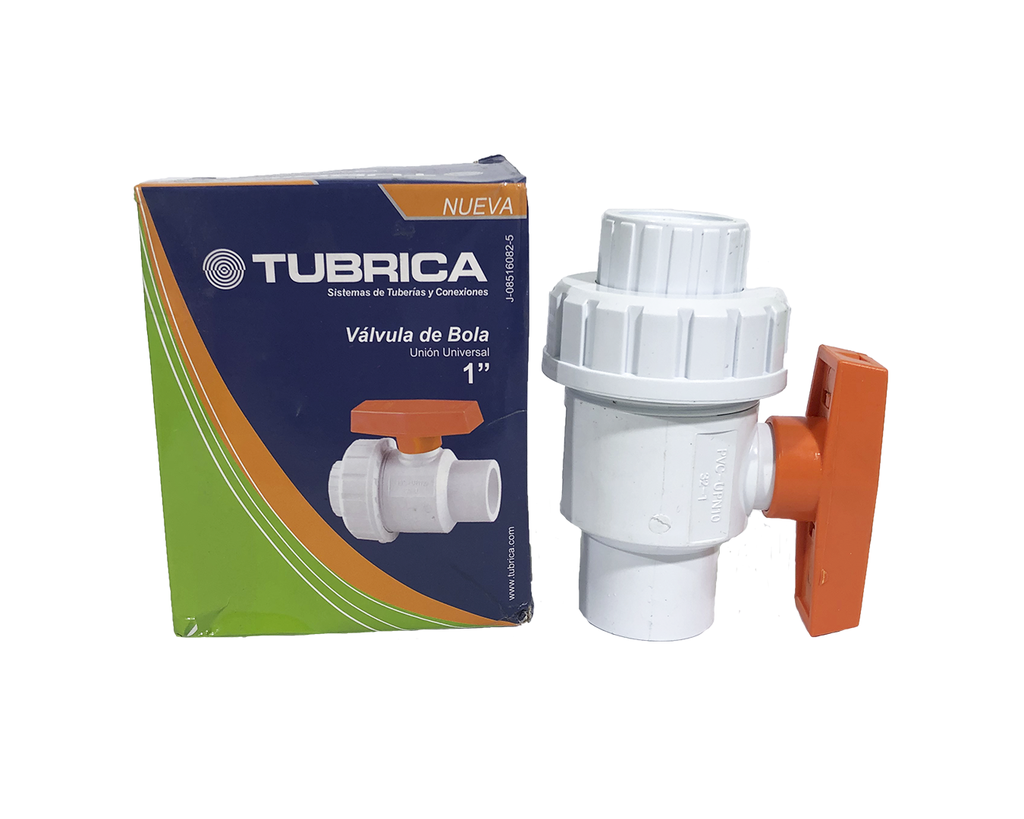 LLAVE DE BOLA C/UNION PVC ROSCA 1" TUBRICA 1-684