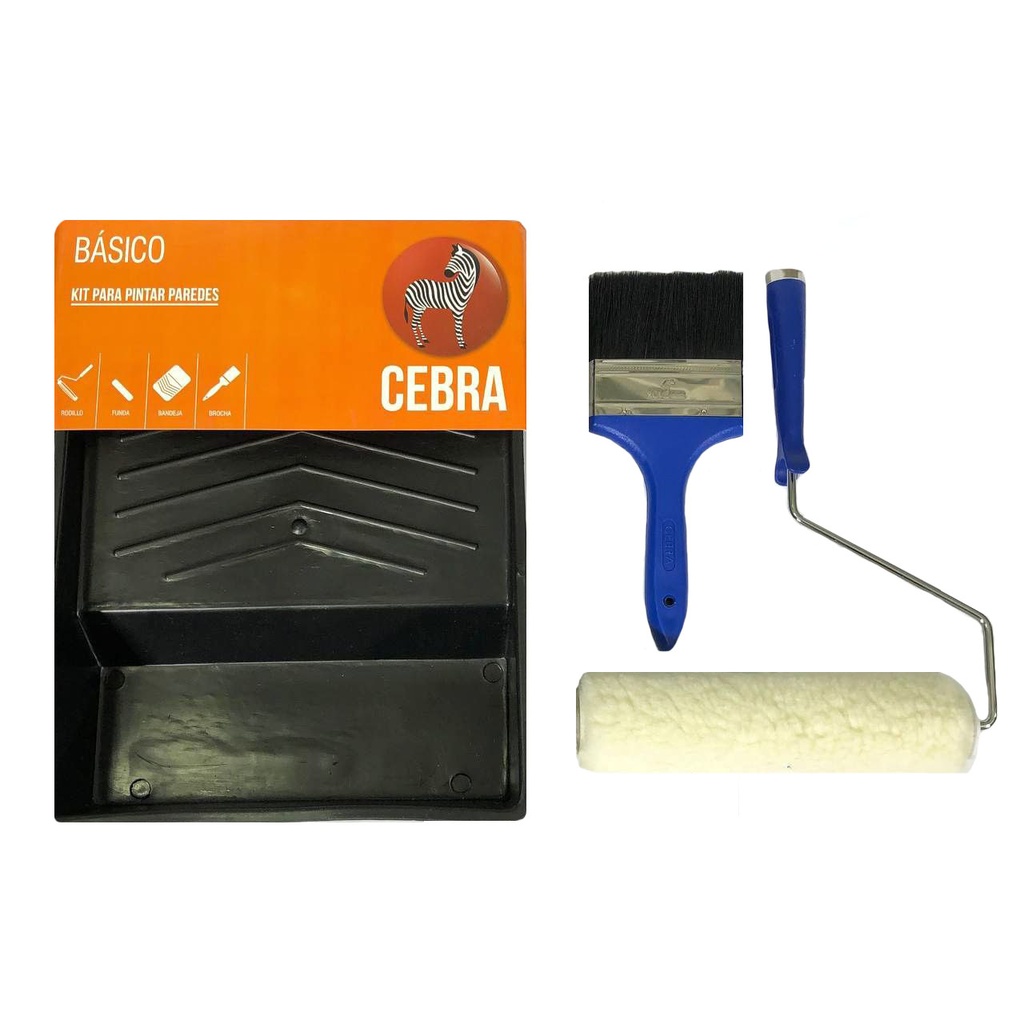 KIT BANDEJA/RODILLO/BROCHA CEBRA 1-694