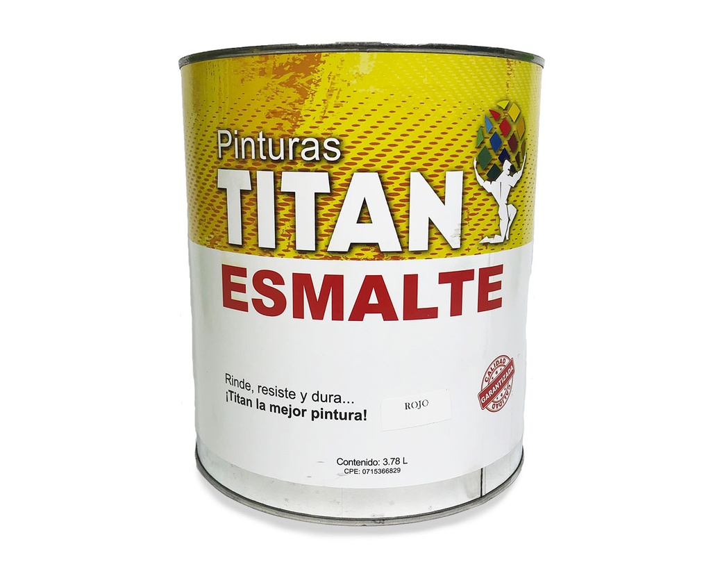 PINTURA ESMALTE ROJO x GALON TITAN 1-708