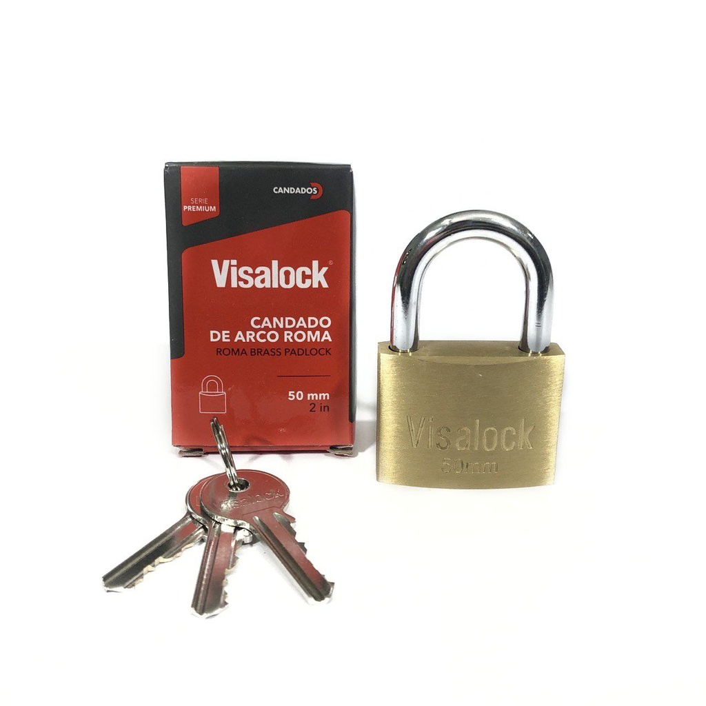 CANDADO LATON ARCO 50MM VISALOCK 1-740