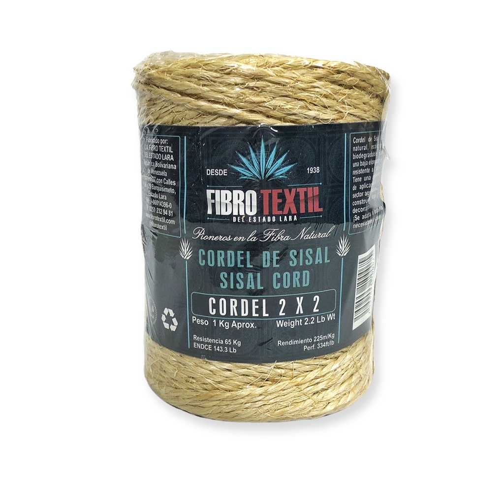 CORDEL SISAL 2x2 x 1 KG FIBRO TEXTIL 1-759