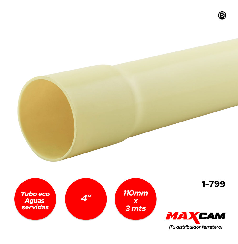 TUBO ECO AN 110MMx3M 4PULG ECOTUBO 1-799