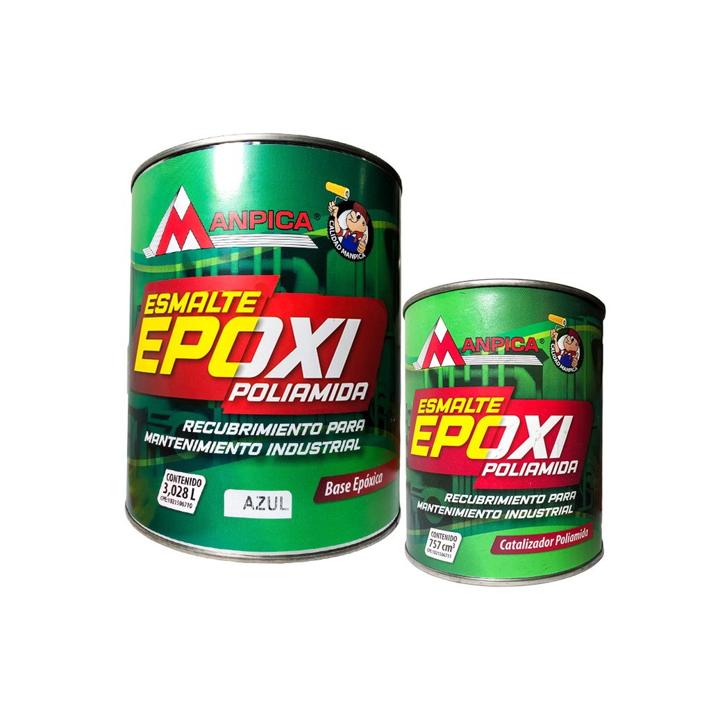 KIT ESMALTE EPOXI AZUL MANPICA 1-833