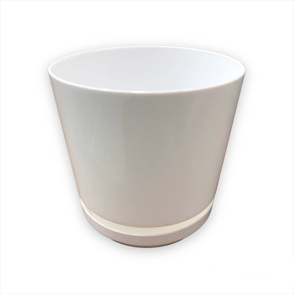 MATERO C/PLATO ART CIL LISO D-15 BLANCO 1-850