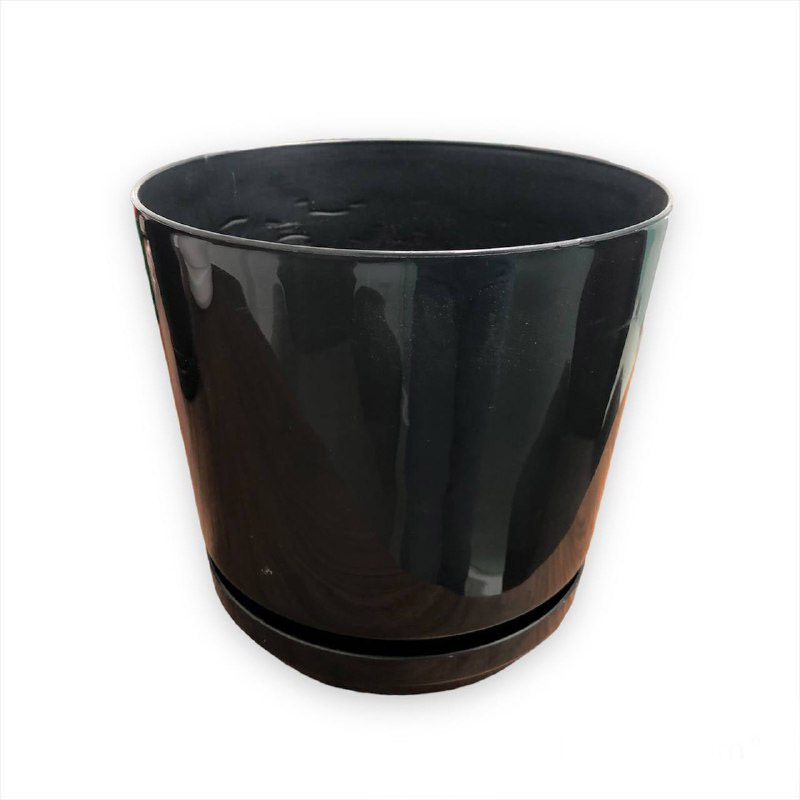 MATERO C/PLATO ART CIL LISO D-20 NEGRO 1-855