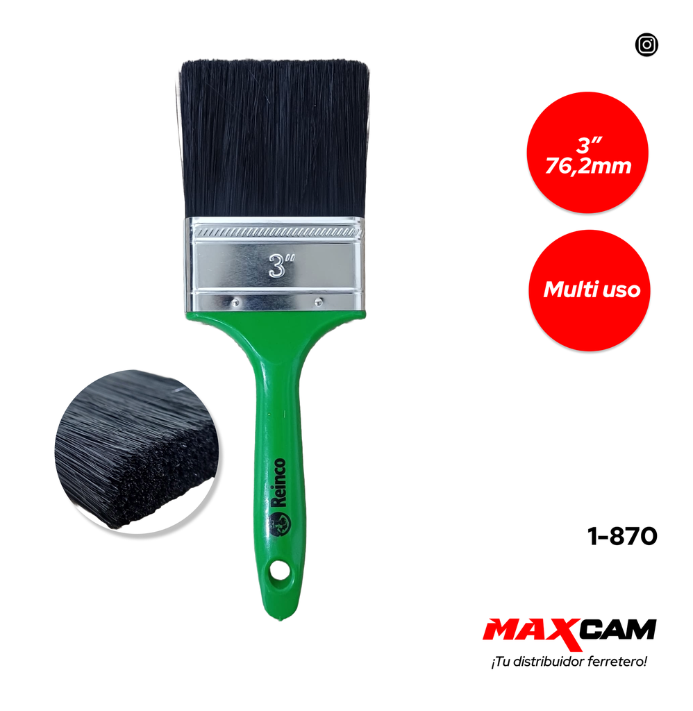 BROCHA VERDE 3" REINCO 1-870
