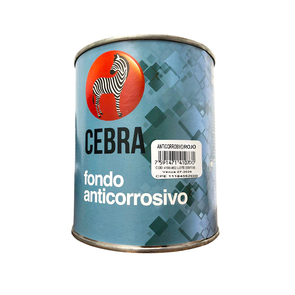 FONDO ANTICORROSIVO ROJO x 1/4 CEBRA 1-874