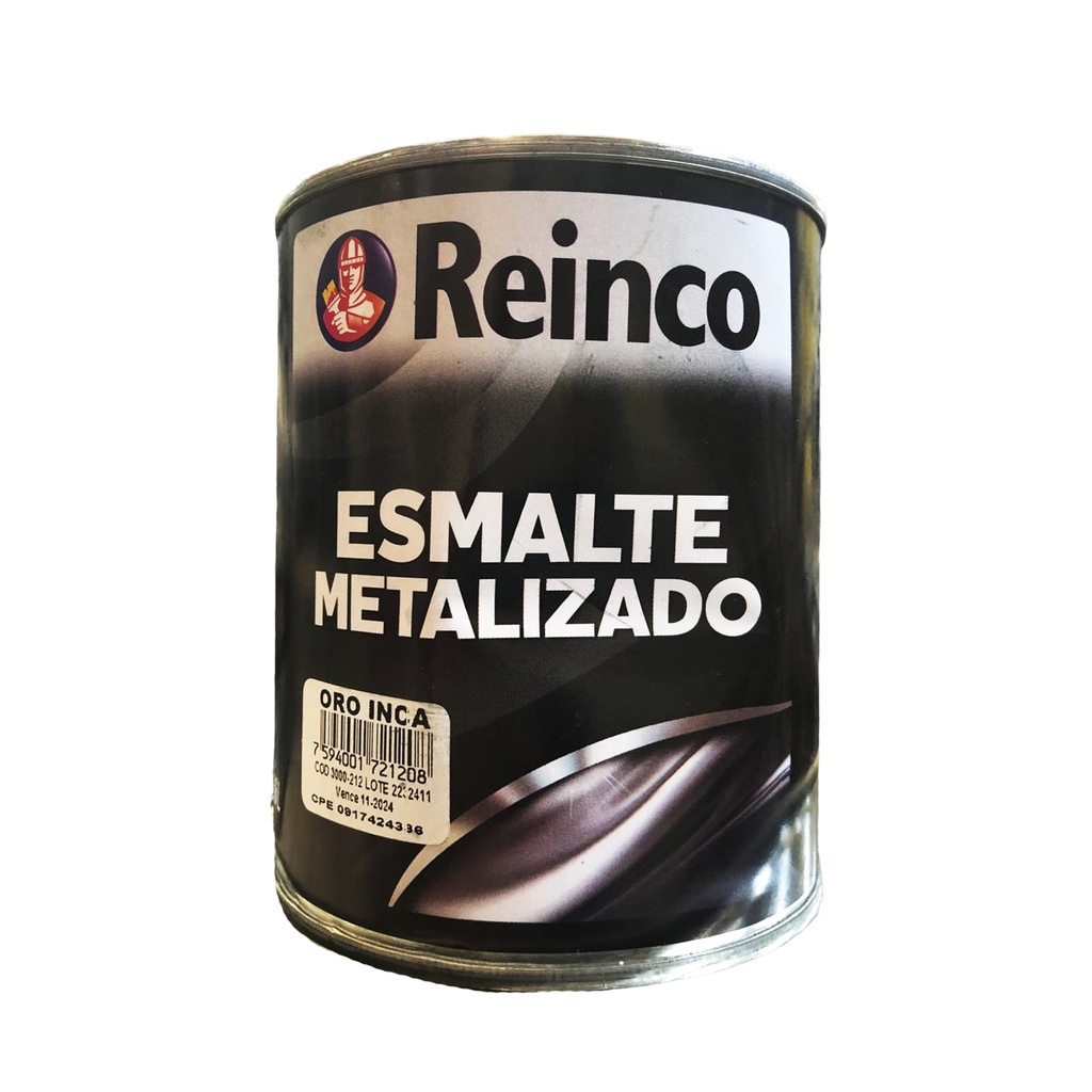 PINTURA ESMALTE METALIZADO ORO INCA x 1/4 REINCO 1-880