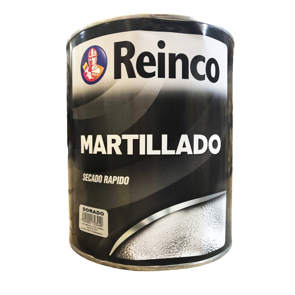 PINTURA ESMALTE MARTILLADO DORADO x GALON REINCO 1-884