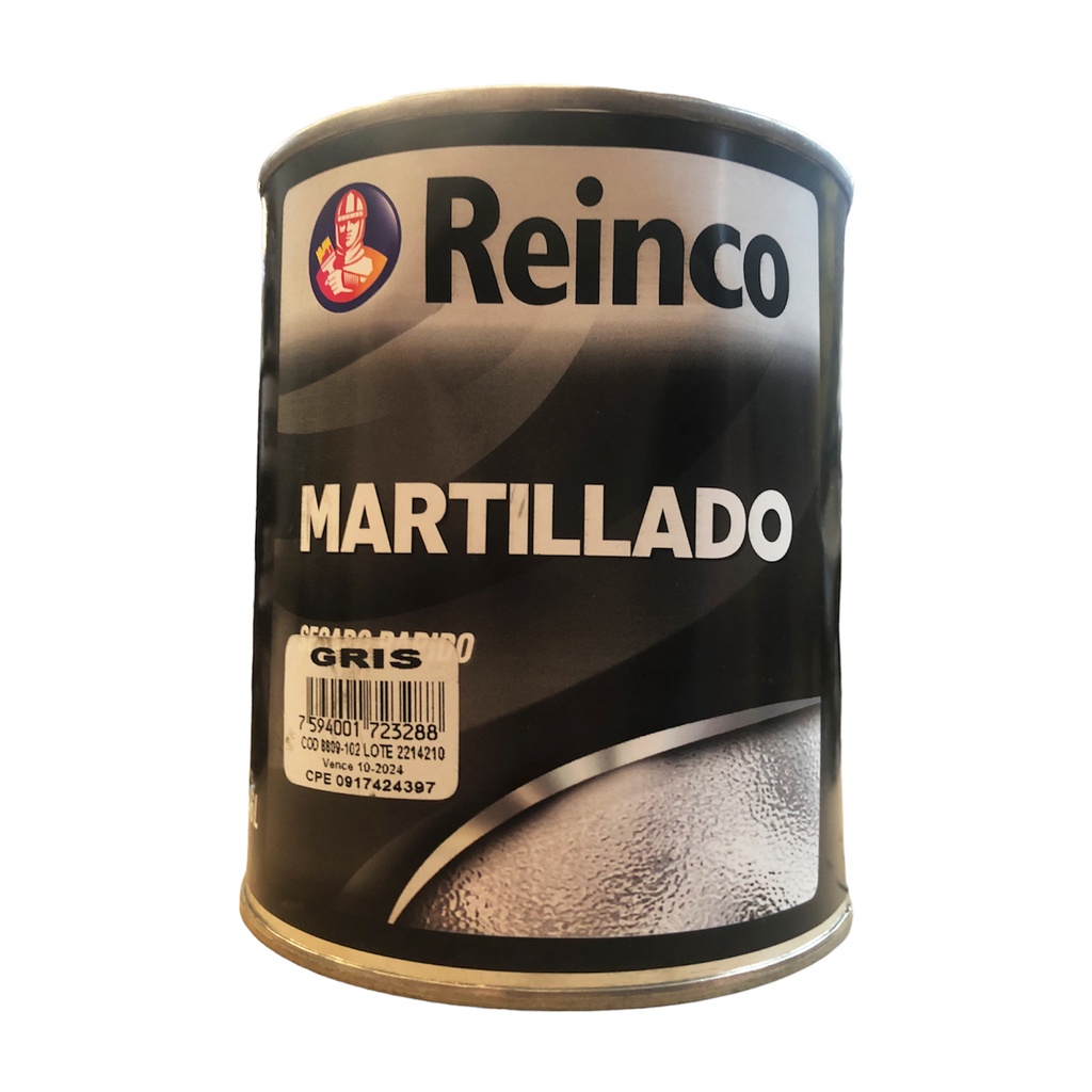 PINTURA ESMALTE MARTILLADO GRIS x 1/4 REINCO 1-887