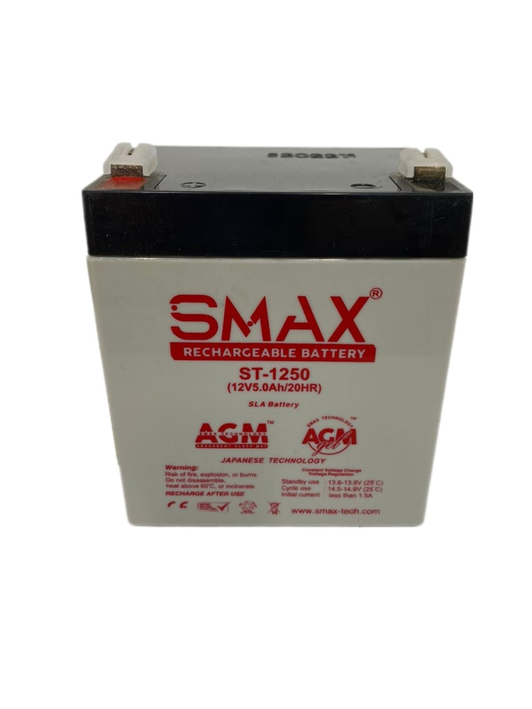 BATERIA AGM 12V 5.0AH 20HR SMAX 1-902