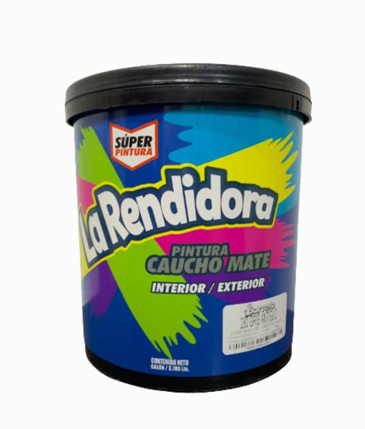 PINTURA CAUCHO BLANCA x GALON LA RENDIDORA TIPO B 1-905