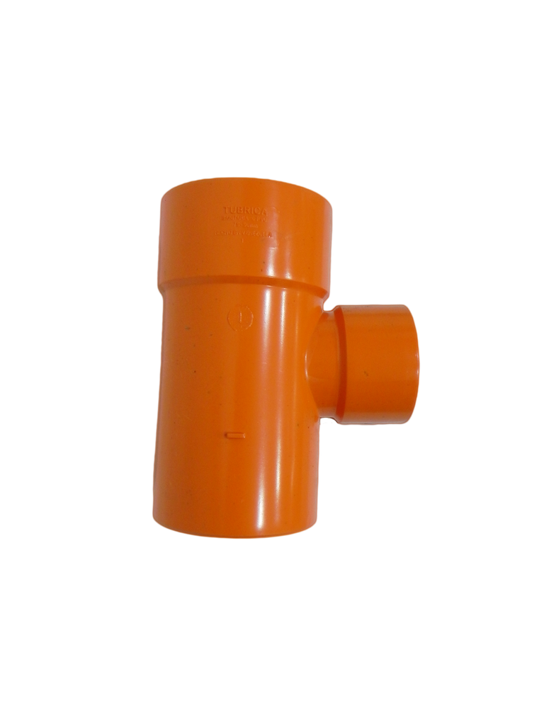 TEE REDUC AN 110MM x 75 MM NARANJA TUBRICA 4" A 3" 1-916