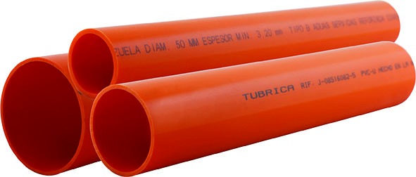 TUBO AN 11OMM x 3M NARANJA TUBRICA 4" 1-919