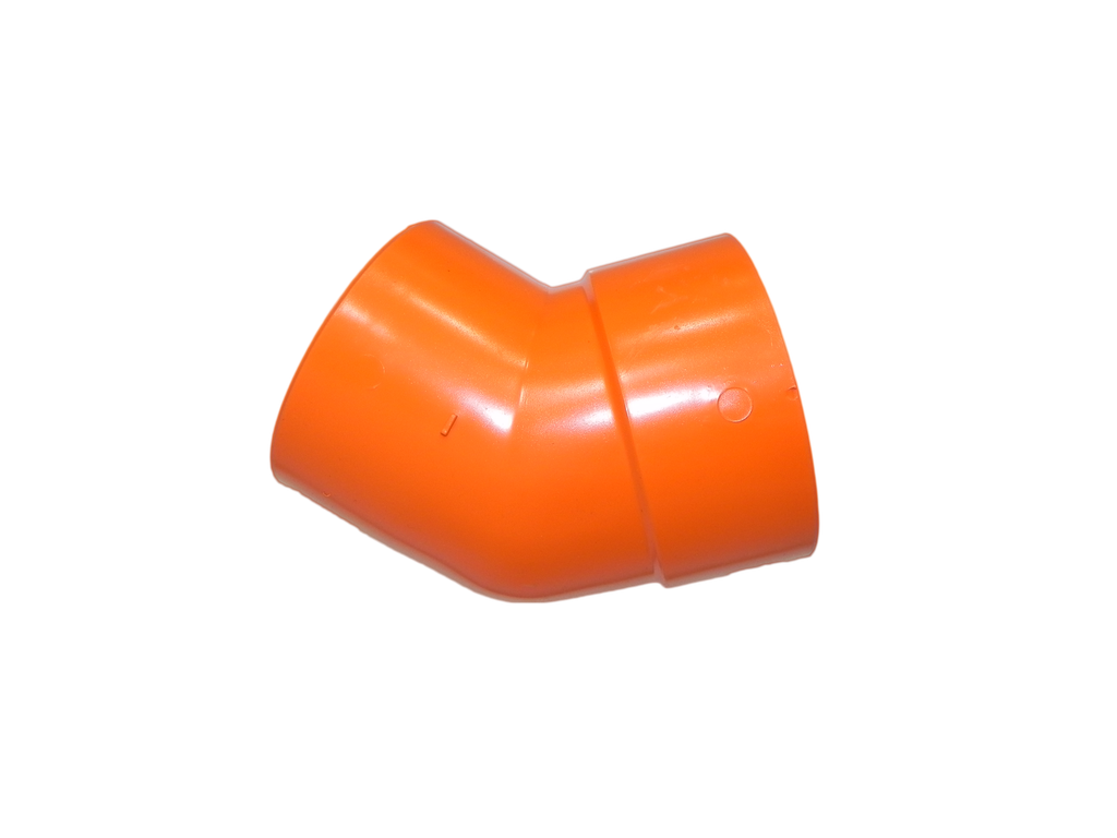 CODO AN 45° x 110MM NARANJA TUBRICA 4" 1-925