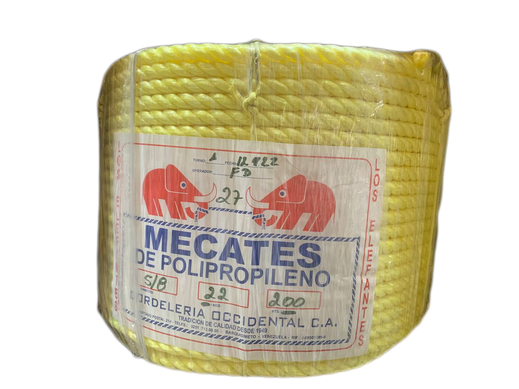 MECATE ELEFANTE AMAR 5/8 x 22 KG (NUM 27) 1-945