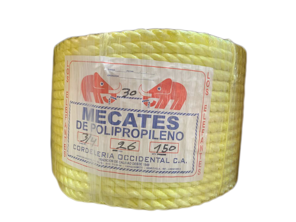MECATE ELEFANTE AMAR 3/4 x 26 KG (NUM 30) 1-946