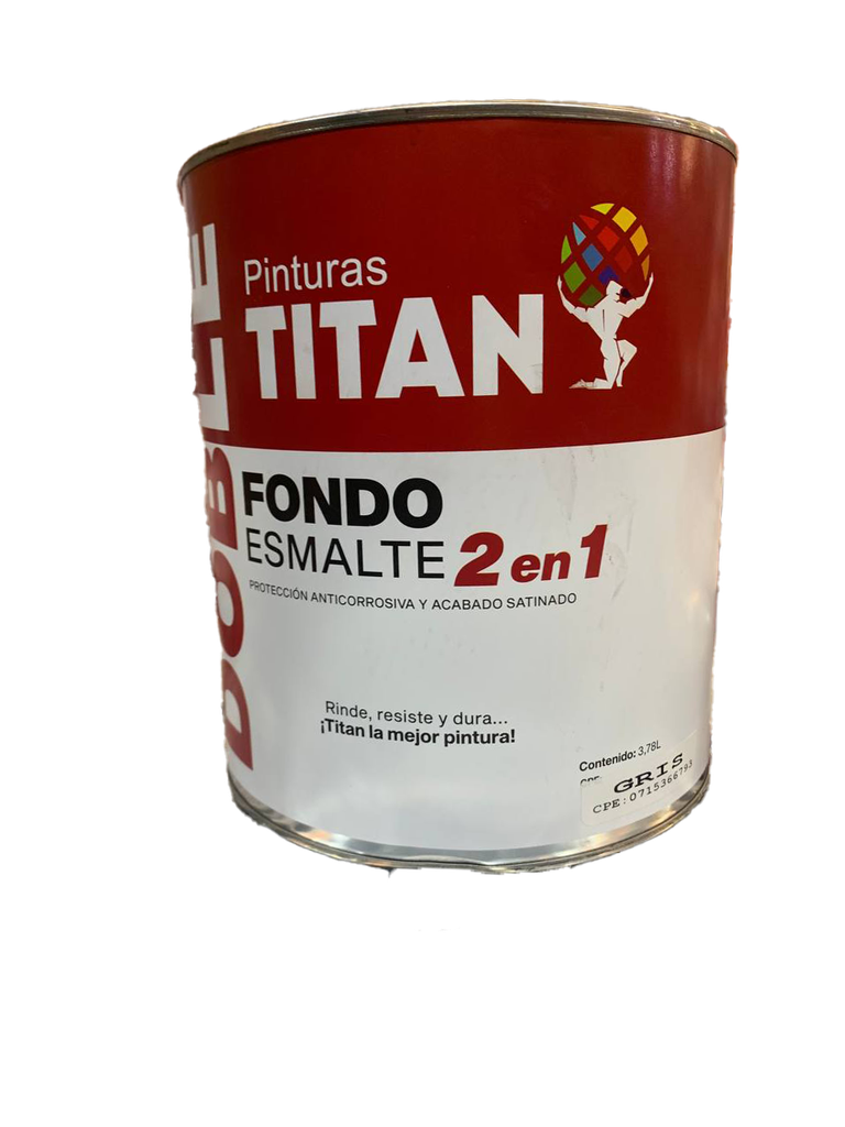 FONDO ESMALTE GRIS 2 EN 1 x GALON TITAN 1-956