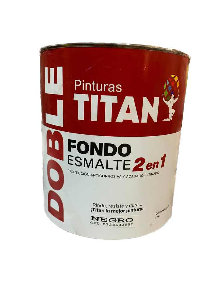 FONDO ESMALTE NEGRO 2 EN 1 x GALON TITAN 1-958
