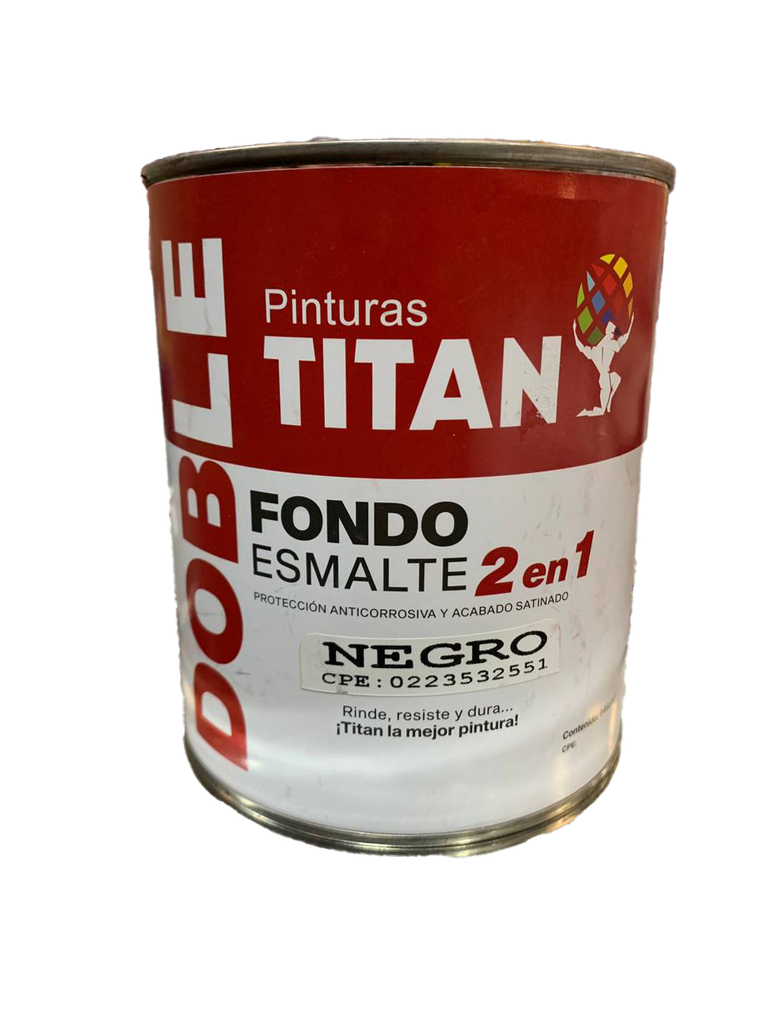 FONDO ESMALTE NEGRO 2 EN 1 x 1/4 TITAN 1-959
