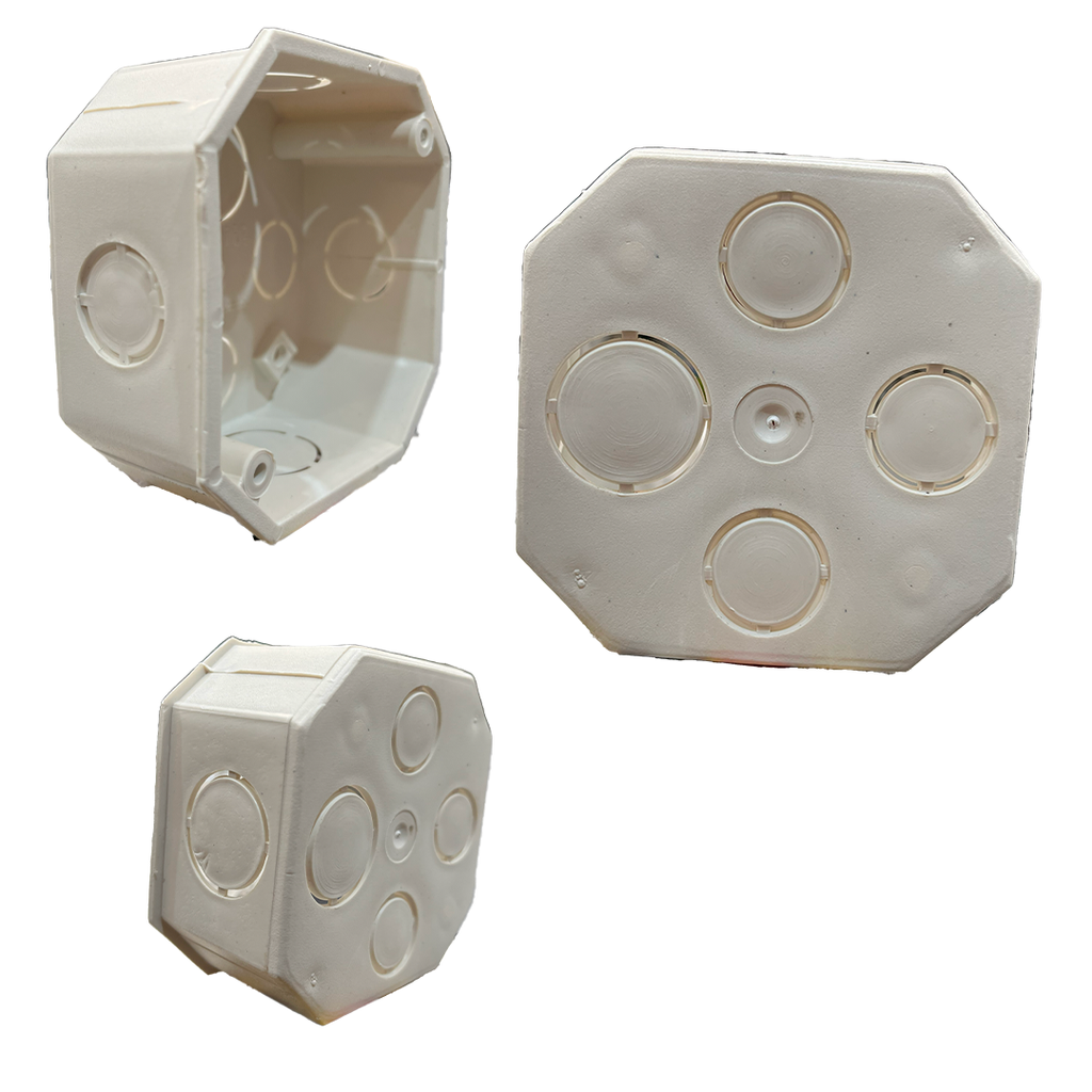 CAJETIN OCTOGONAL COMB PLASTICO BLANCO FEMOI 1-980