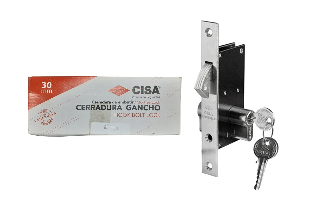 CERRADURA DE GANCHO 30MM CIL 60MM CISA 2-306