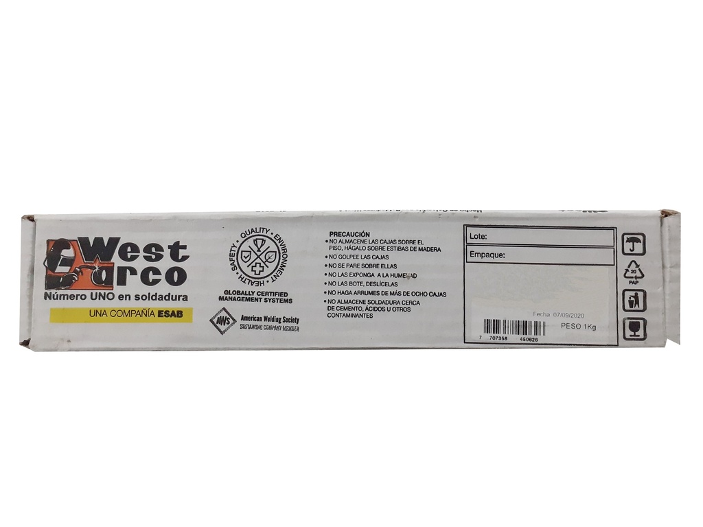 ELECTRODO ALUMINIO E4043 1/8 x KG WESTARCO 2-318