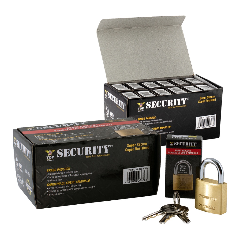 CANDADO LATON ARCO 30MM SECURITY 2-352
