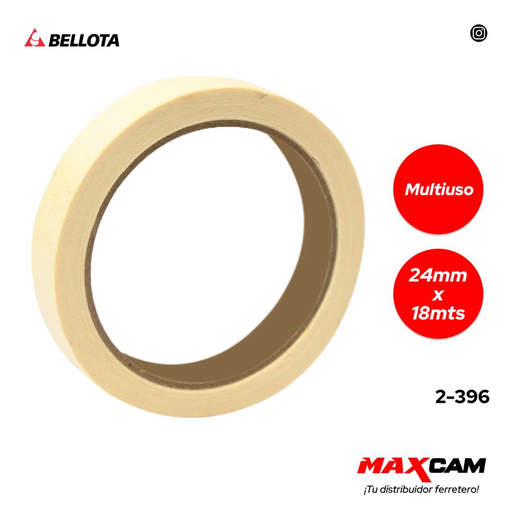 TIRRO BLANCO 24MM 1" x 18 MTS BELLOTA 2-396