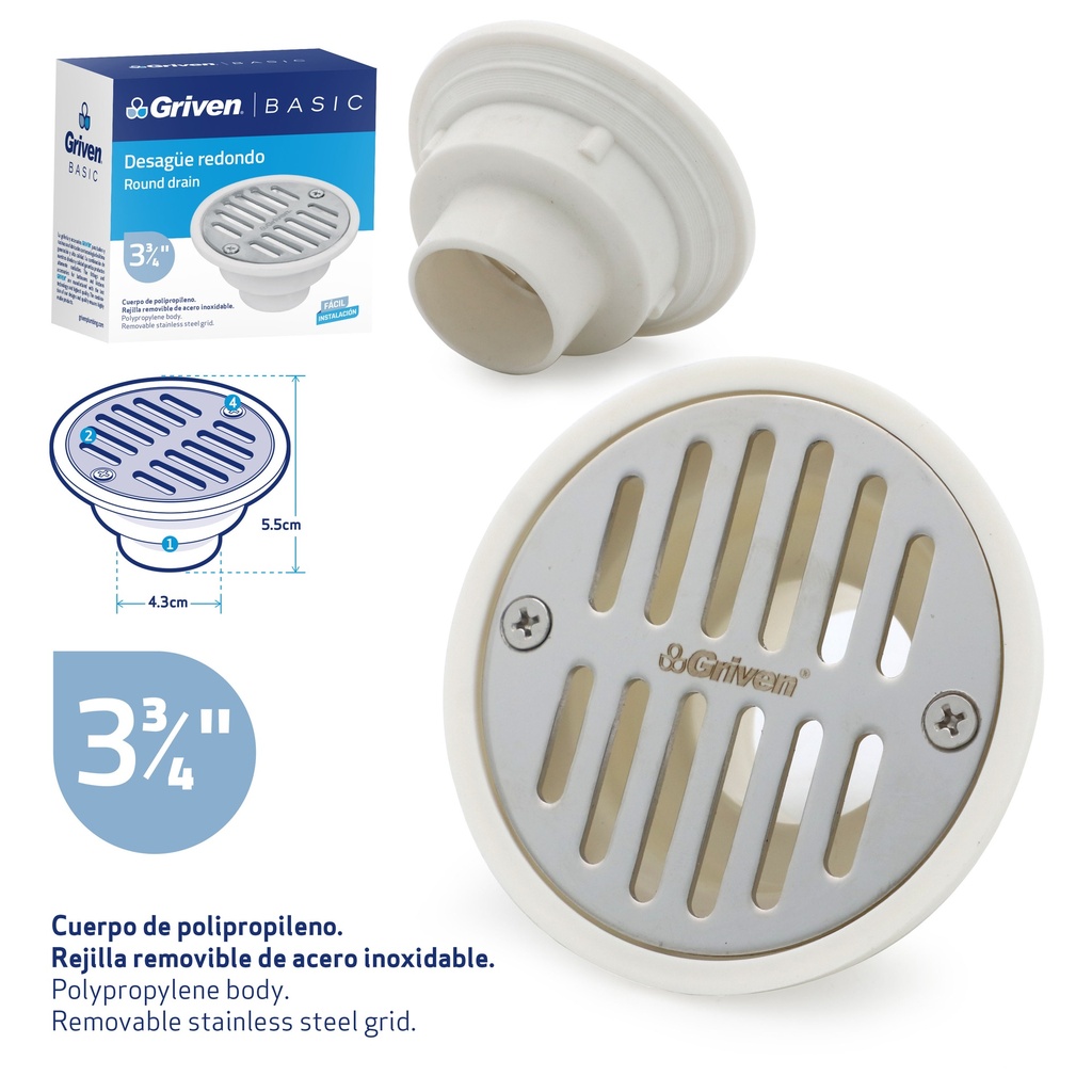 REJILLA RED STANDARD PLASTICO GRIVEN BASIC 9-225