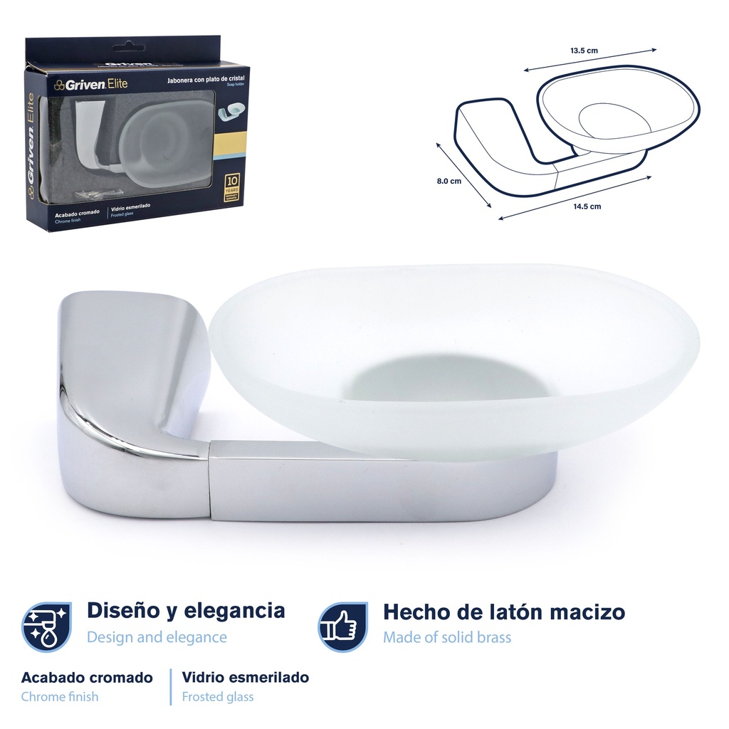 JABONERA C/PLATO GRIVEN ELITE 9-231