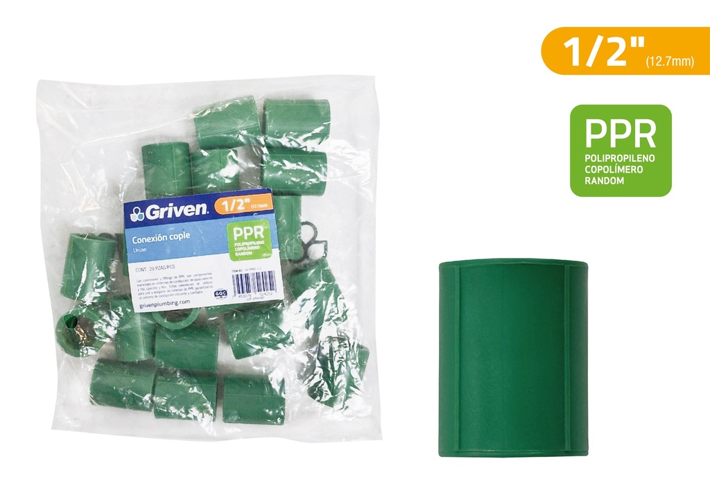 UNION PPR 12,7MM (1/2") GRIVEN 9-246
