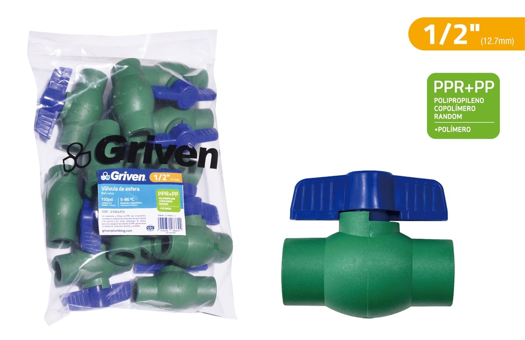 LLAVE DE BOLA PPR 12,7MM (1/2") GRIVEN 9-252
