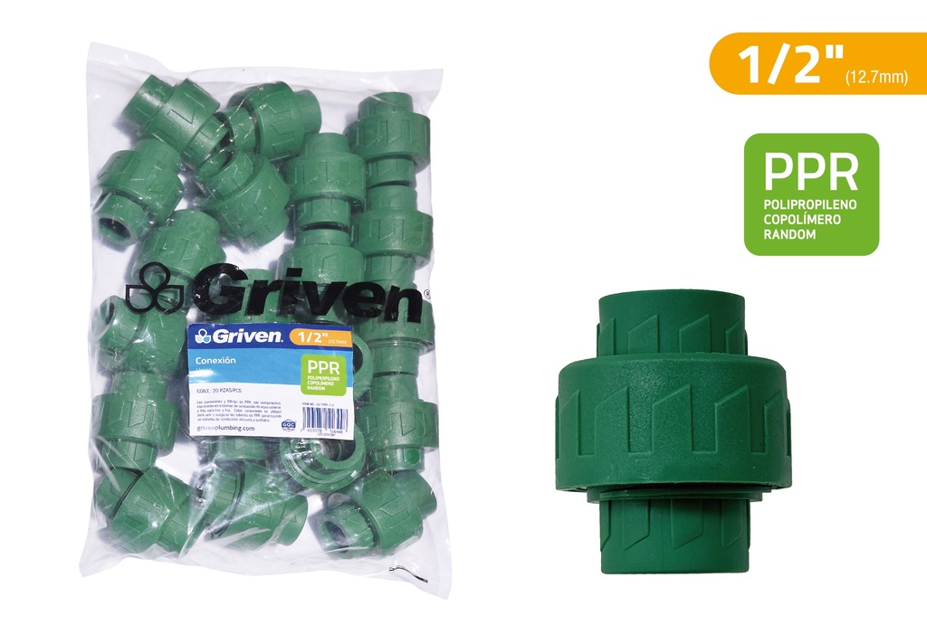 UNION PPR 12,7MM (1/2")  GRIVEN 9-254
