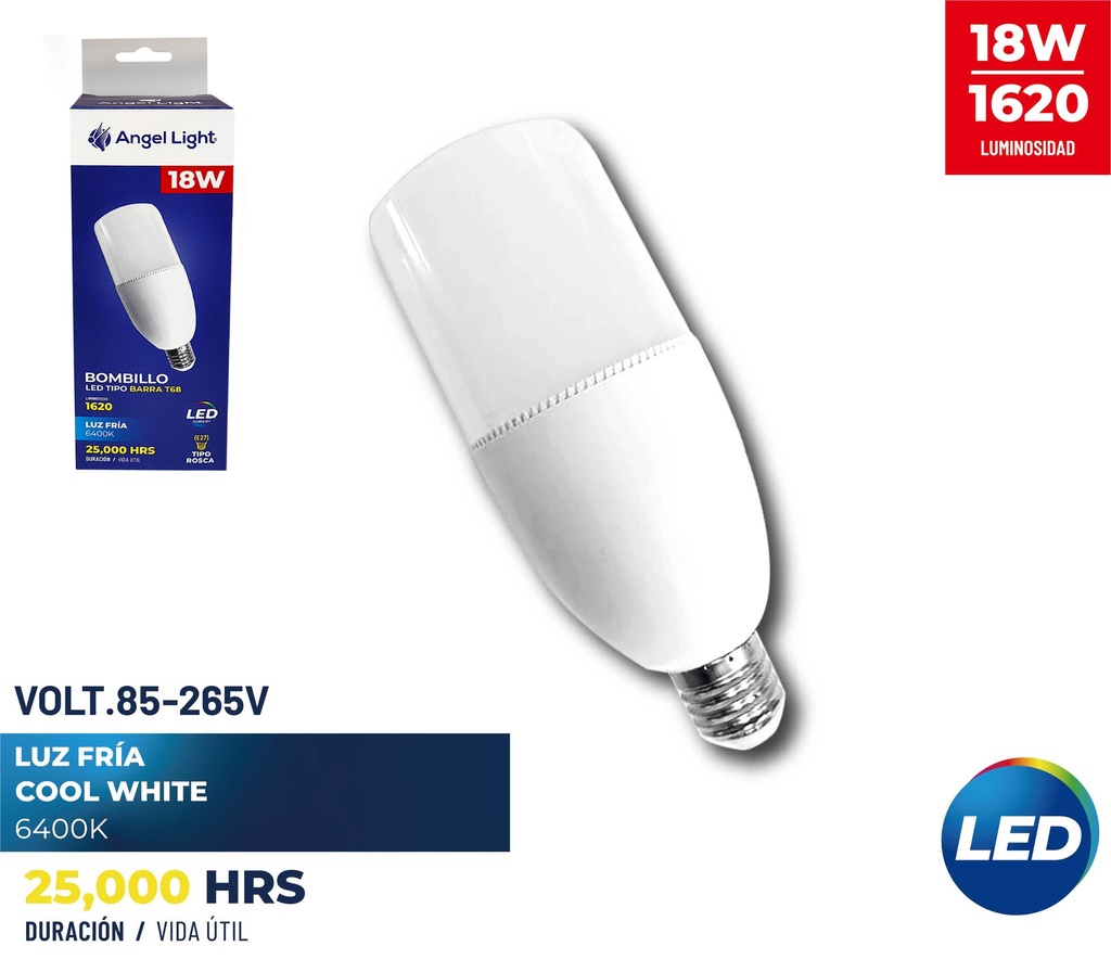 BOMBILLO LED T68 18W ANGEL LIGHT 9-259