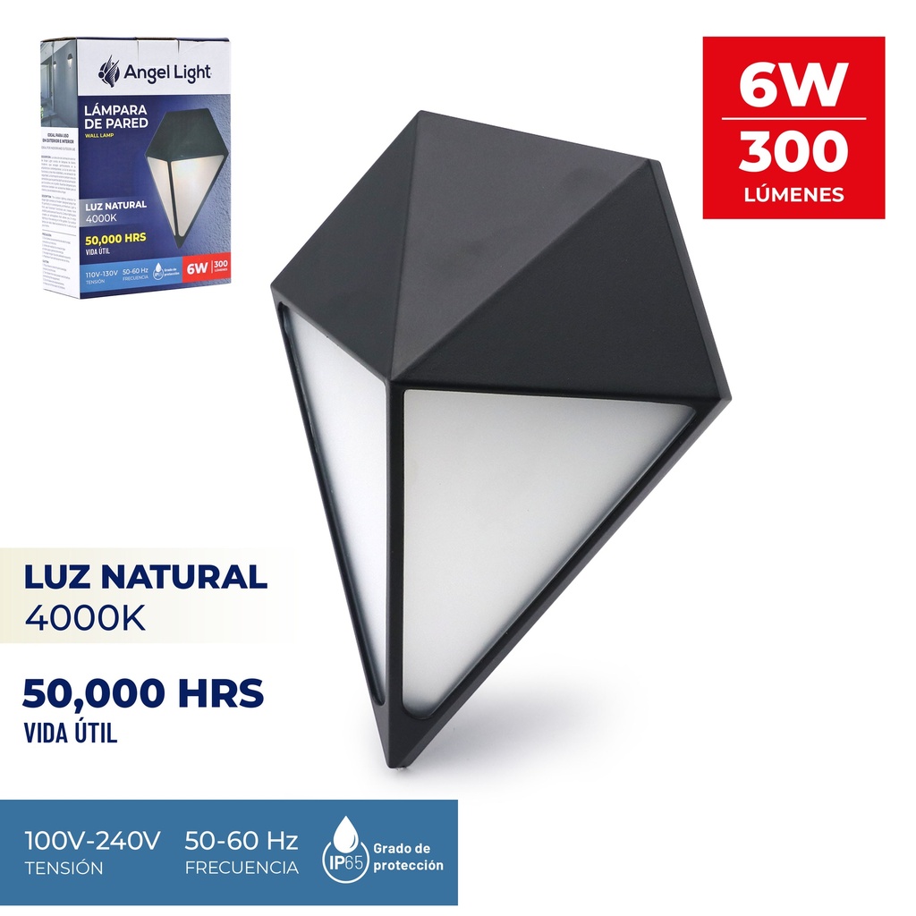 LAMPARA DE PARED 6W LUZ NATURAL ANGEL LIGHT 9-269