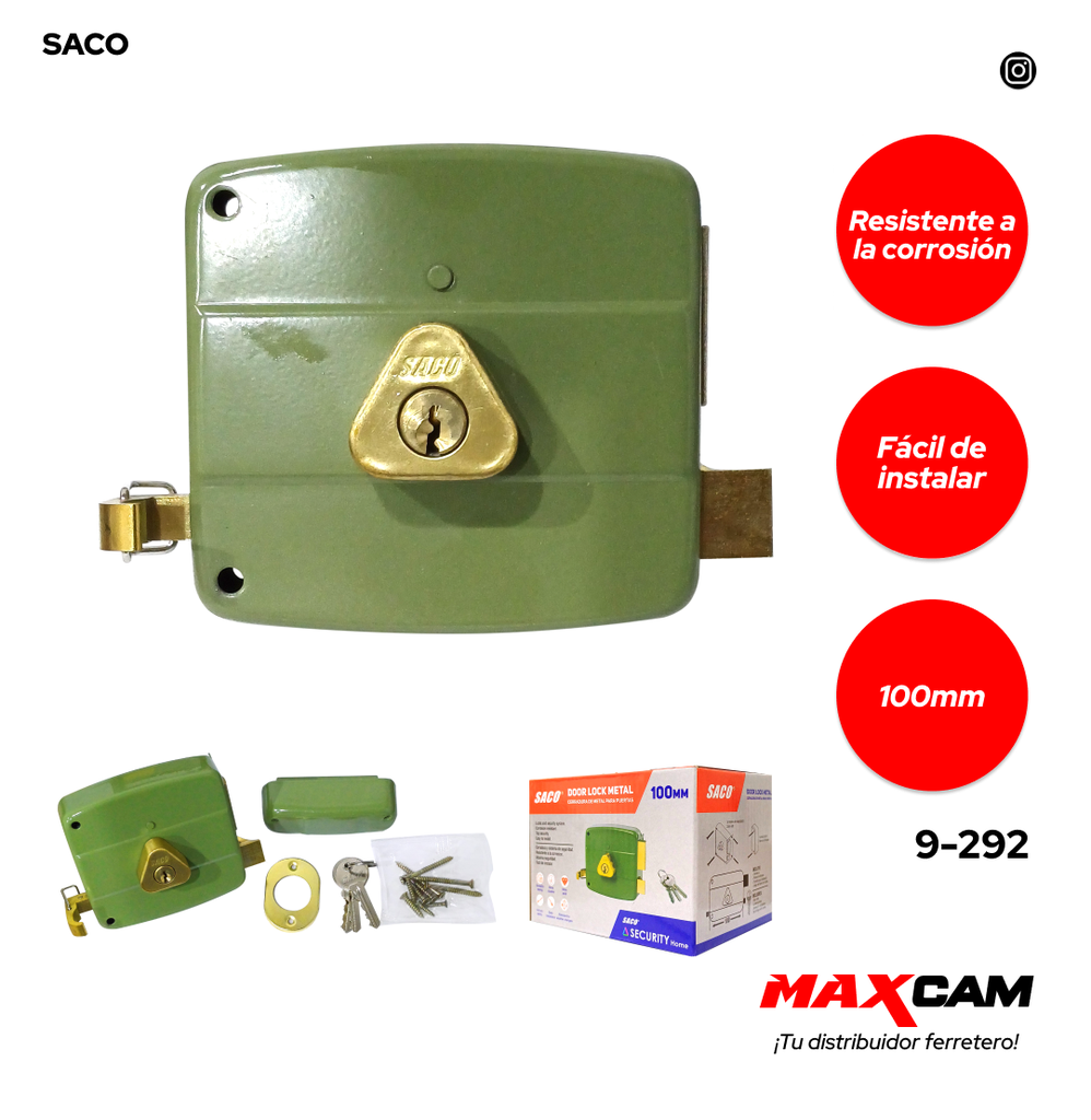 CERRADURA CILINDRO FIJO SACO 9-292