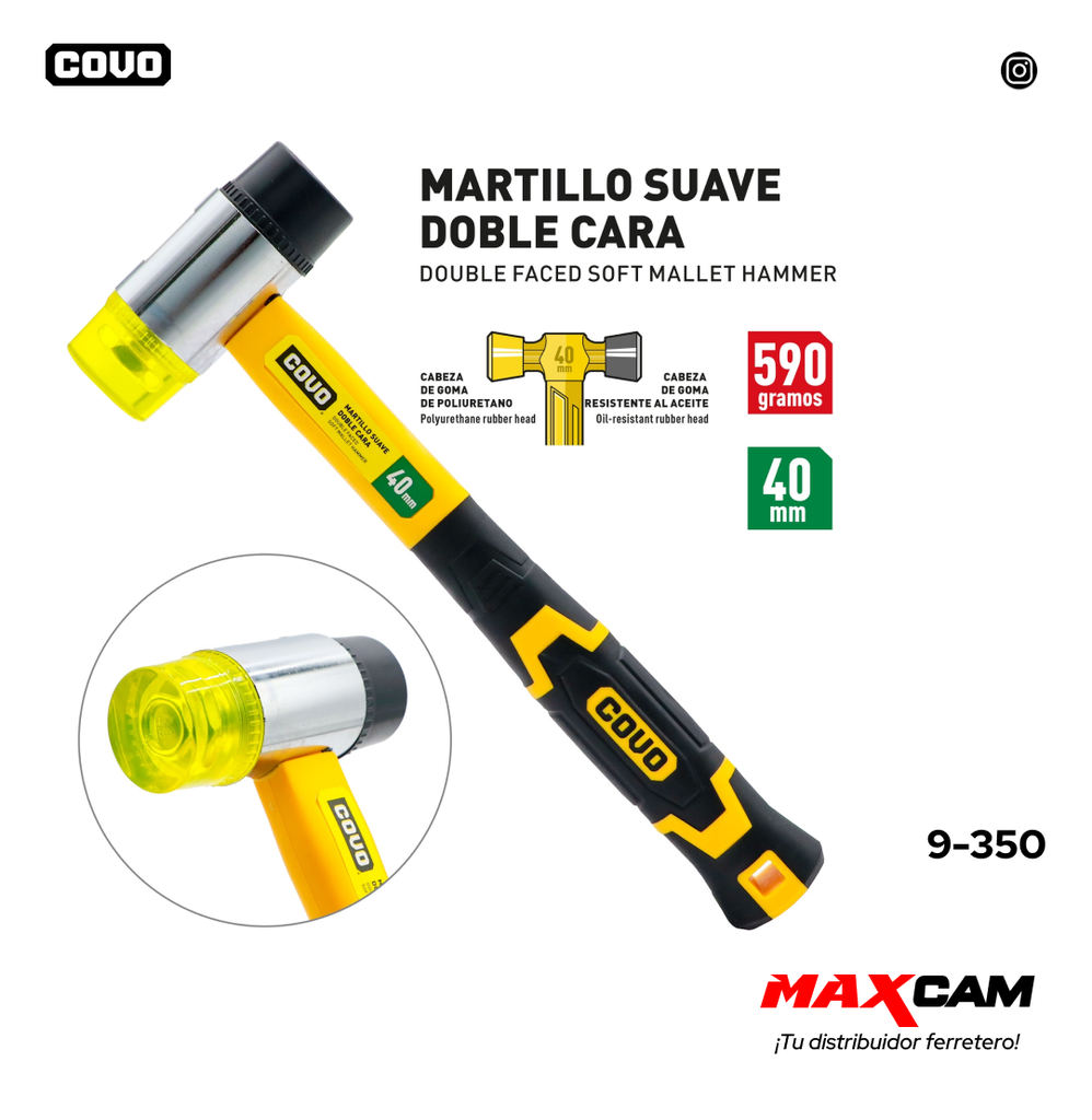 MAZO DE GOMA DOBLE CARA 590GR COVO 9-350