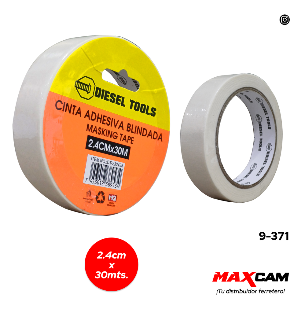 TIRRO BLANCO  2.4 CM 1" x 30 MTS DIESEL T 9-371