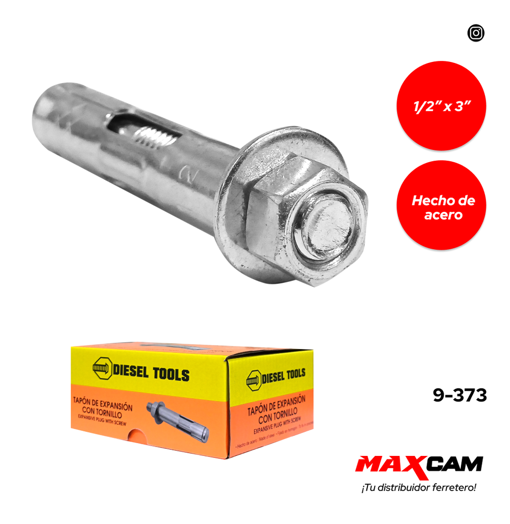 RAMPLUG METALICOS x 1/2 x UNID DIESEL TOOLS 9-373