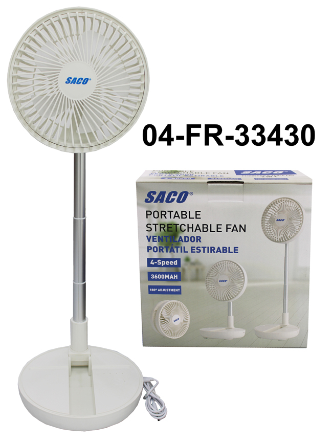 VENTILADOR RECARGABLE 4W SACO 9-405