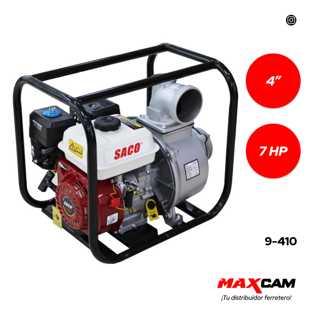 BOMBA DE AGUA A GASOLINA 4" 7HP 9-410