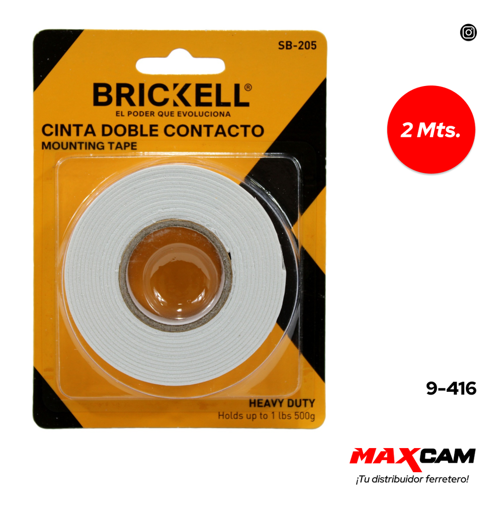 CINTA DOBLE FAZ x 2 MTS BRICKELL 9-416