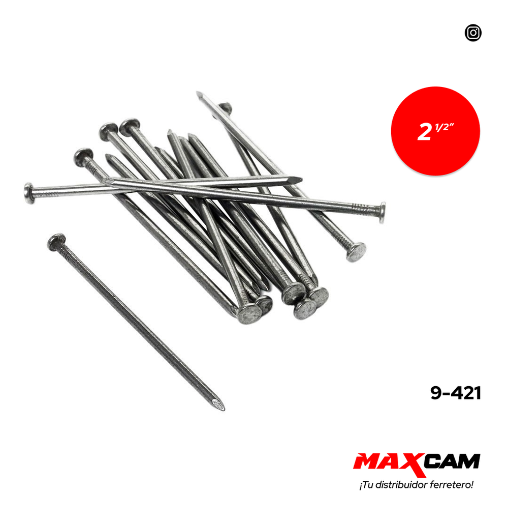 CLAVO 2 1/2" x 22,7KG BRICKELL 9-421