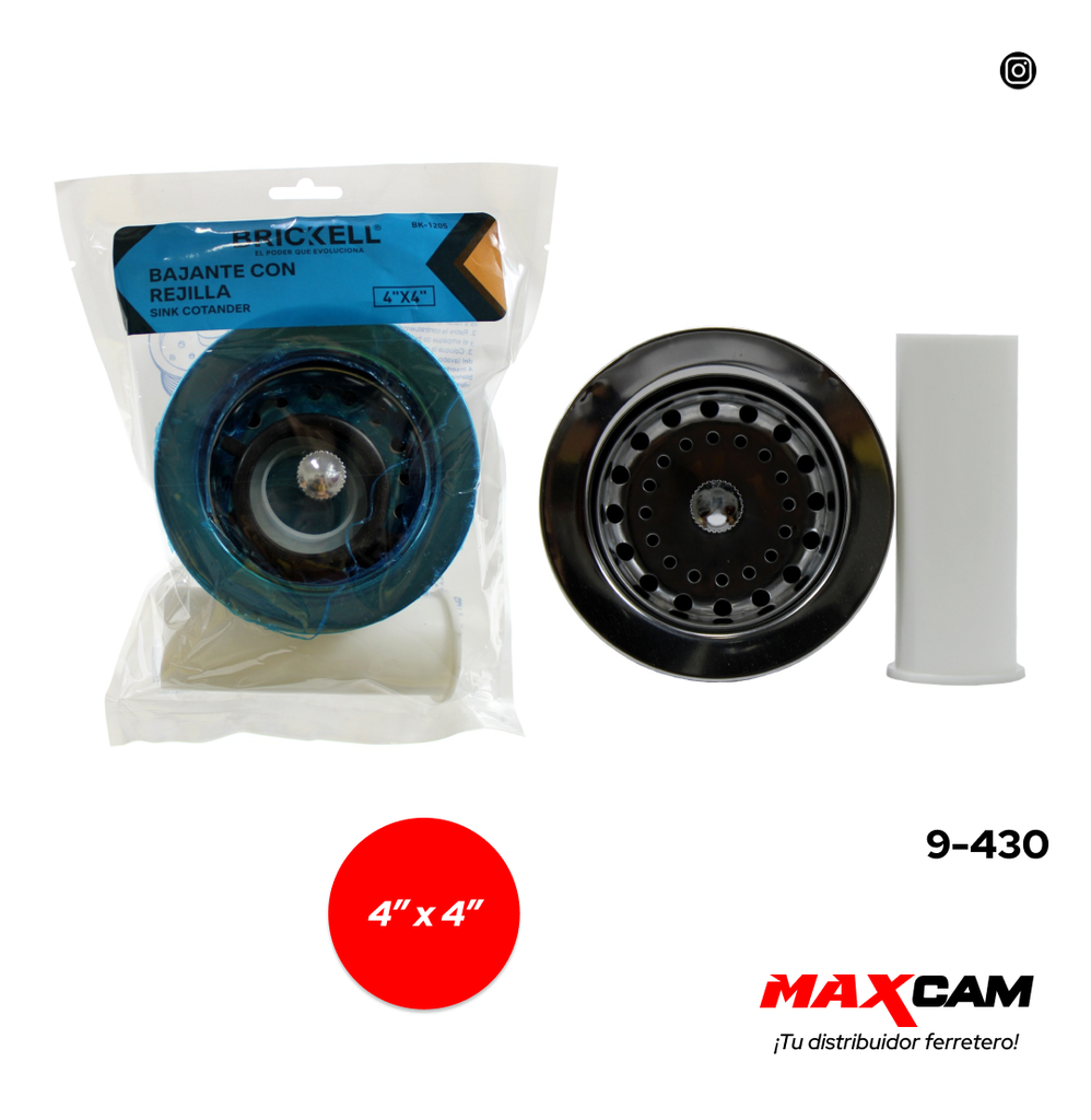 DESAGUE FREGADERO C/EXTEN DE PLASTICO BRICKELL 9-430