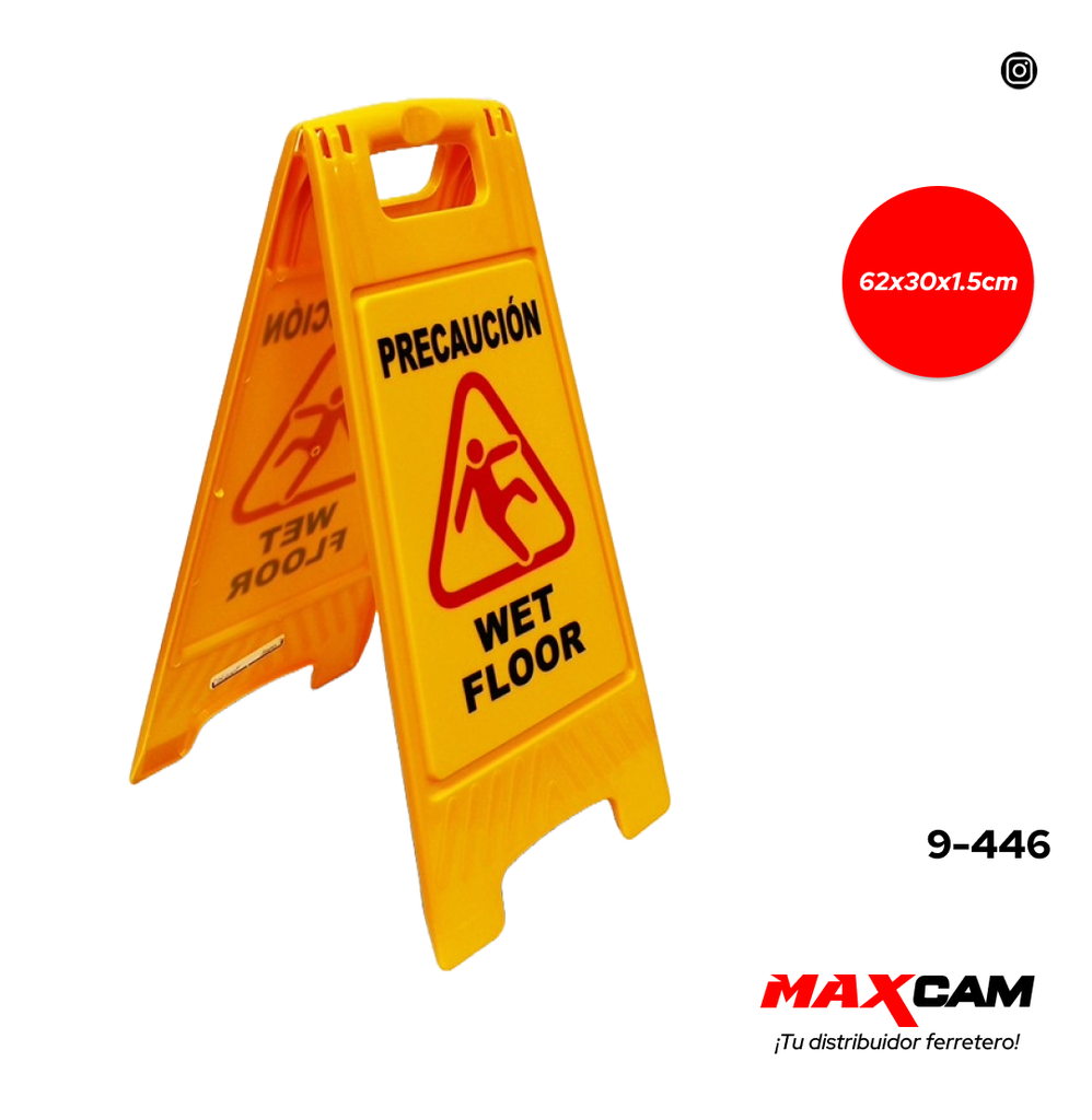 AVISO PISO MOJADO 62x30x1.5 9-446