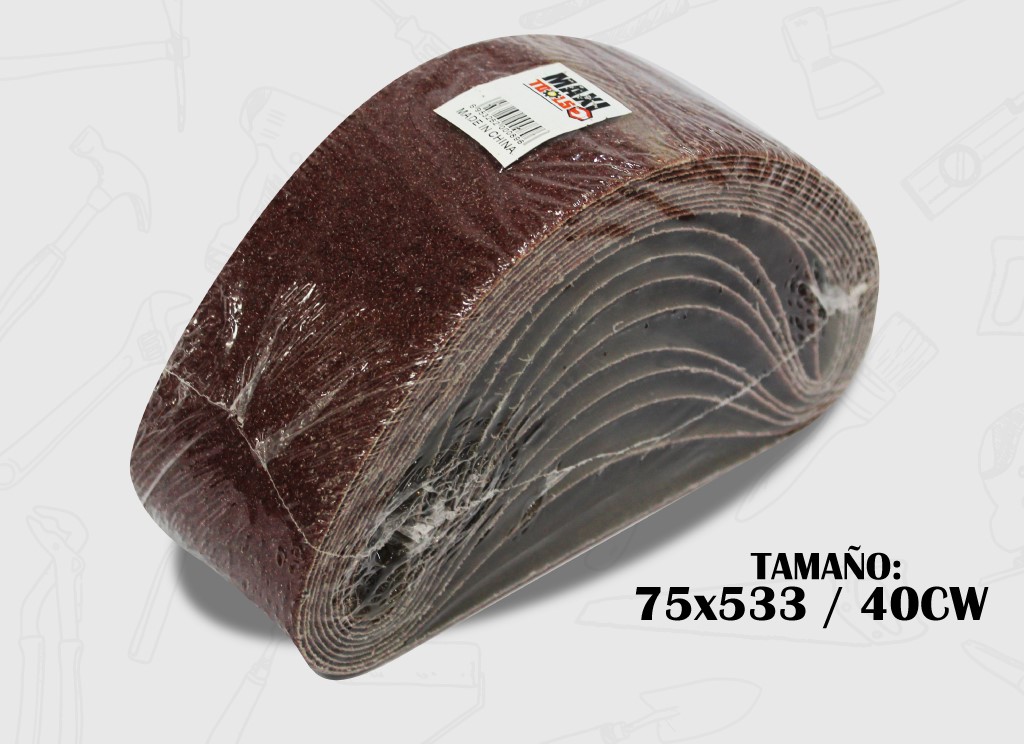 LIJA BANDA GRANO 40 x 3" x UNID MAXI TOOLS 9-460