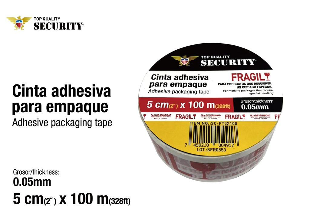 CINTA FRAGIL x 100 MTS SECURITY 9-476