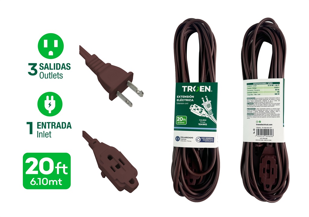 EXTENSION ELECTRICA 6.06 MTS TROEN 9-480